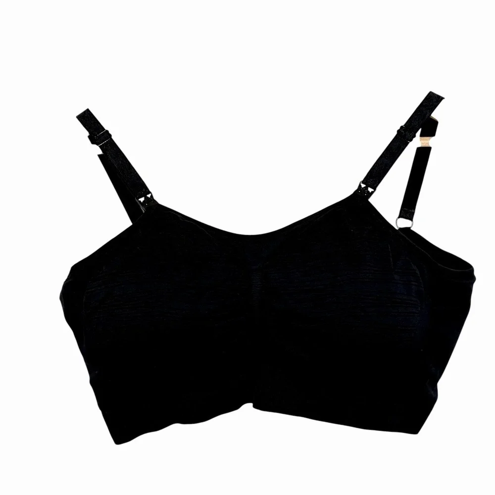 Kindred Bravely Nursing Bra Black Size XXL Expandable Wireless Padded Comfort